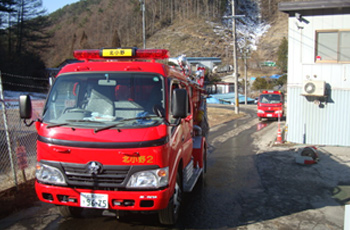 火災想定消火訓練の様子